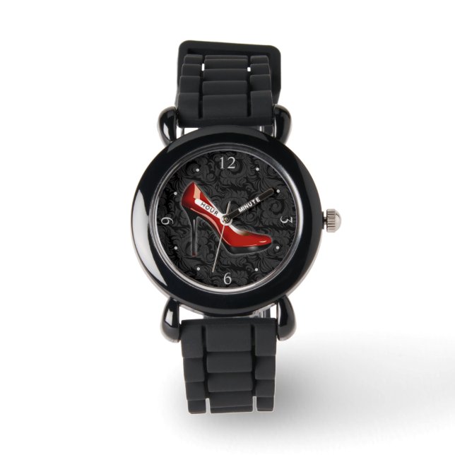 Reloj De Pulsera Zapato rojo suave (Anverso)
