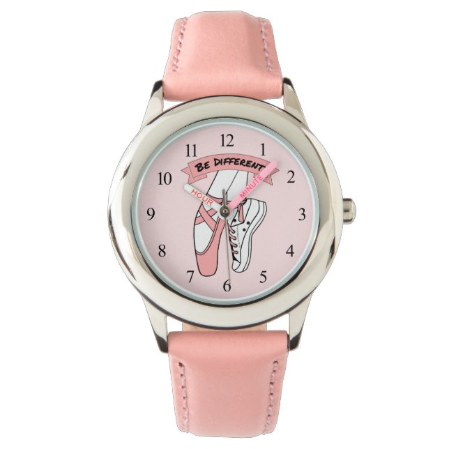 Reloj De Pulsera Zapatos de ballet rosa (Anverso)
