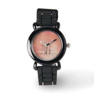 Reloj De Pulsera Zapatos de ballet rosa en Pointe