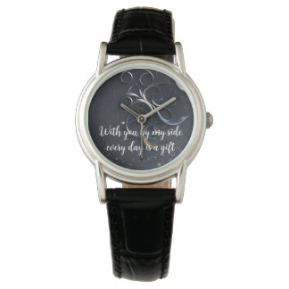 Reloj De Pulsera Zarte Ornamente in blau