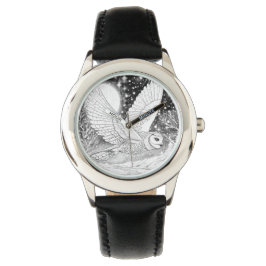 Reloj De Pulsera Zauberhafte Schnee-Eule Armbanduhr für Kinder