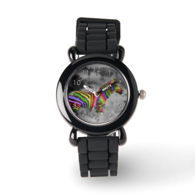 Reloj De Pulsera Zebra arcoiris (Anverso)