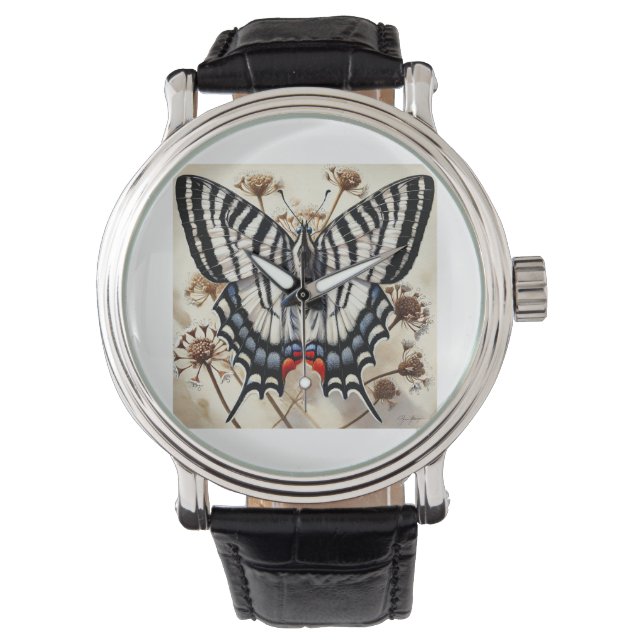 Reloj De Pulsera Zebra Swallowtail Butterfly 251024IREF205 - Waterc (Anverso)