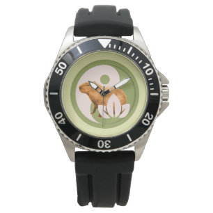 Reloj De Pulsera Zen Capybara Yin Yang