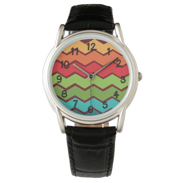 Reloj De Pulsera Zigzag de los años 1970 (Anverso)