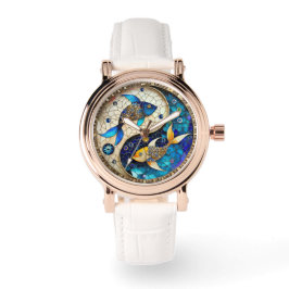 Reloj De Pulsera Zodiac - Pisces Fish Yin y Yang