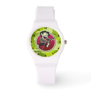 Reloj De Pulsera Zombie; camo verde brillante, camuflaje