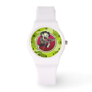 Reloj De Pulsera Zombie; camo verde brillante, camuflaje