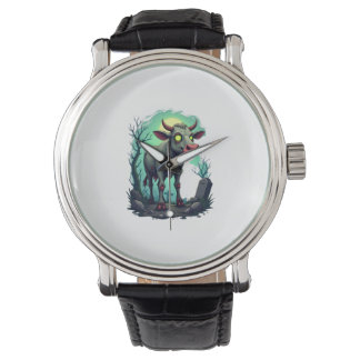 Reloj De Pulsera Zombie Cow Apocalypse