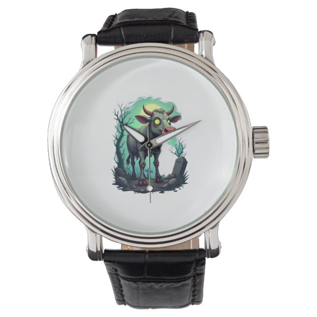 Reloj De Pulsera Zombie Cow Apocalypse (Anverso)