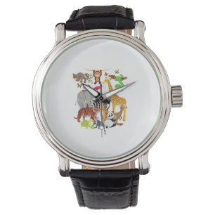 Reloj De Pulsera Zoológico Animales Vida Silvestre Fiesta de cumple