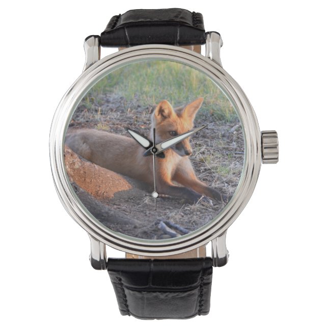 Reloj De Pulsera Zorro en luz del sol (Anverso)