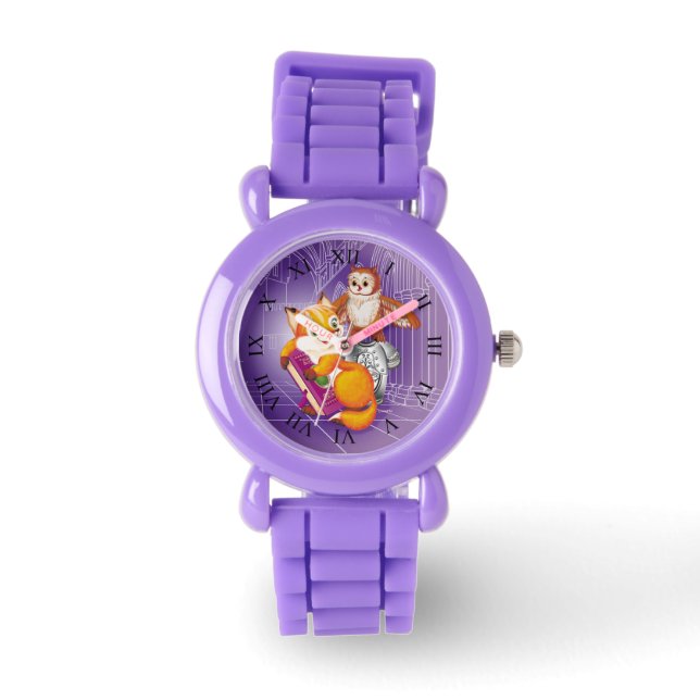 Reloj De Pulsera zorro y búho (Anverso)