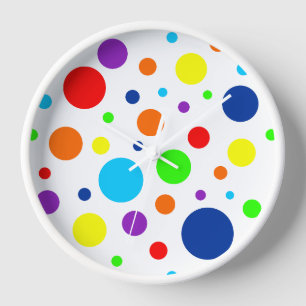 Reloj de puntos arco iris