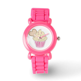 reloj de quequitos rosa