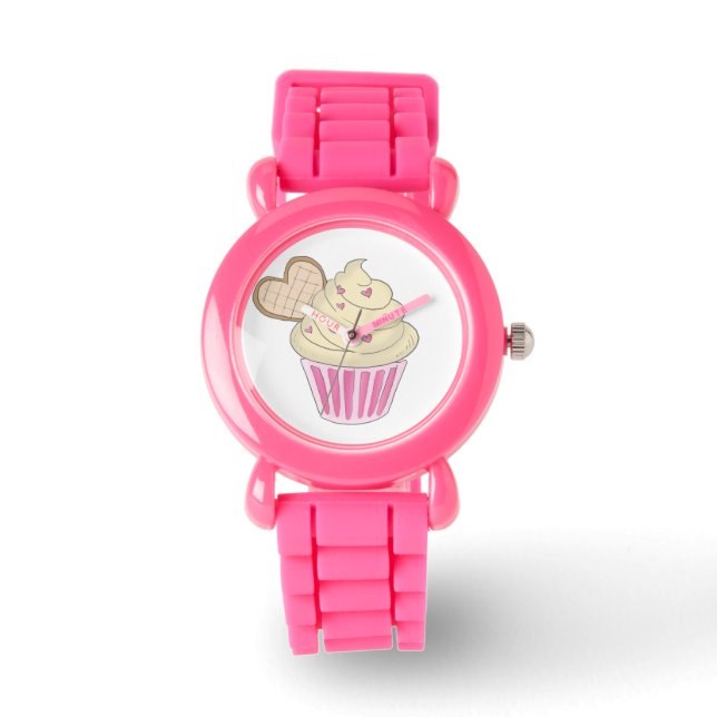 reloj de quequitos rosa (Anverso)