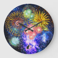 Reloj de ráfagas de fuegos artificiales