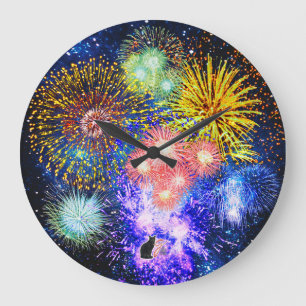 Reloj de ráfagas de fuegos artificiales