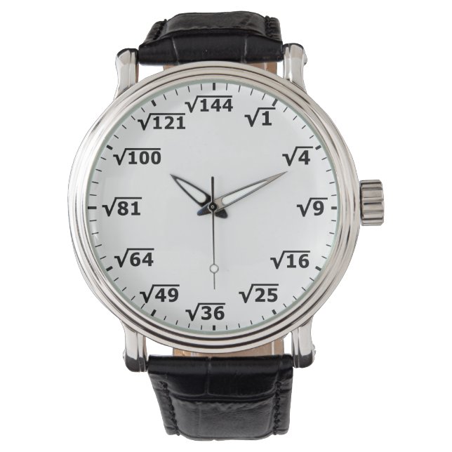 Reloj de raíz cuadrado - Horas de tiempo matemátic (Anverso)