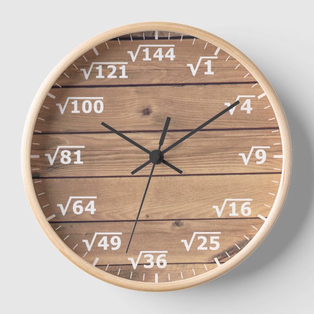 Reloj de raíz cuadrado - Reloj de matemáticas de m (Anverso)