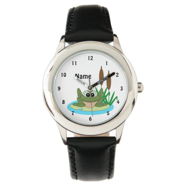 Reloj de rana de Personalizado divertido (Anverso)