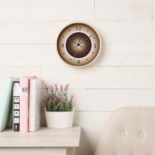 Reloj de redondeo de diseño impreso con efecto lun