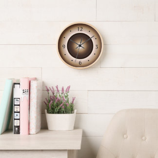 Reloj de redondeo de diseño impreso con efecto lun