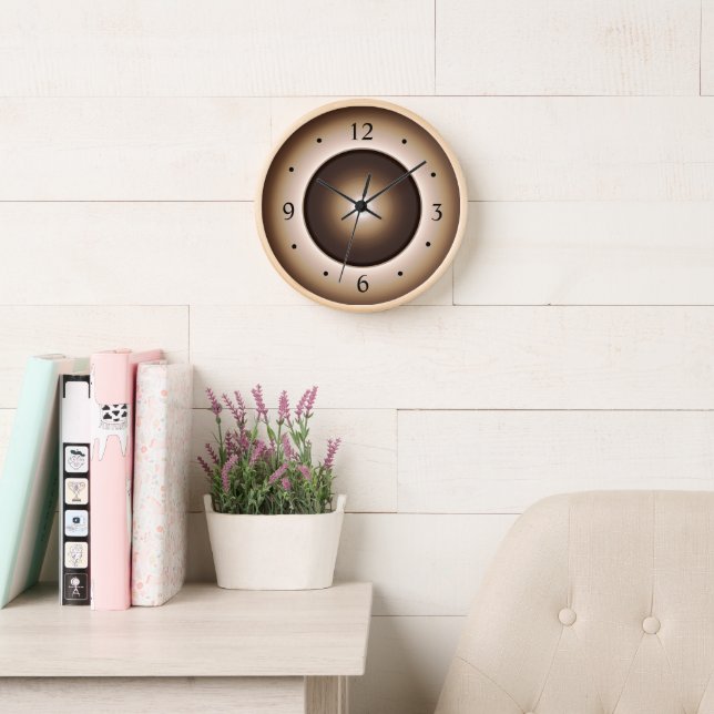 Reloj de redondeo de diseño impreso con efecto lun (Sala de lectura)