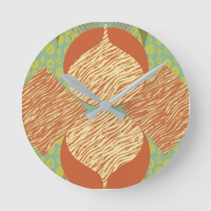 Reloj de redondeo geométrico moderno de mediados d