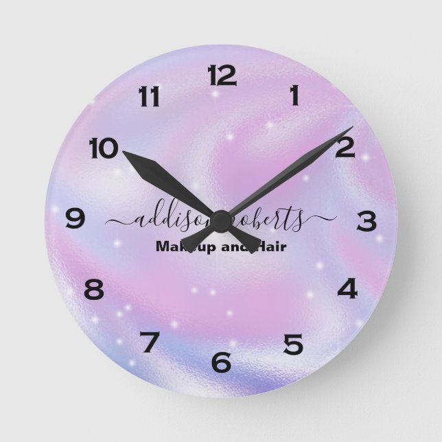 Reloj de redondeo holográfico glamoroso (Anverso)