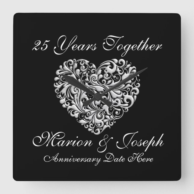 RELOJ DE REGALO DE personalizado 25º ANIVERSARIO D (Anverso)