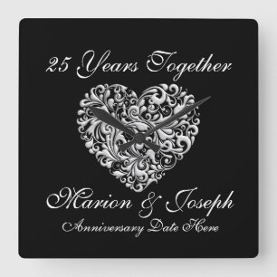 RELOJ DE REGALO DE personalizado 25º ANIVERSARIO D