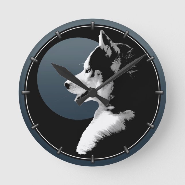 Reloj de reloj de mazorca Husky Regalos Decoración (Anverso)