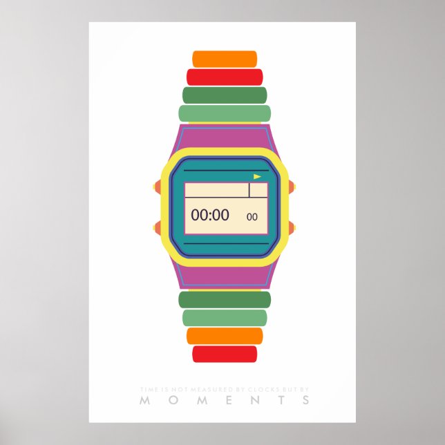 Reloj de reloj | Poster de arte pop retro años 70  (Frente)