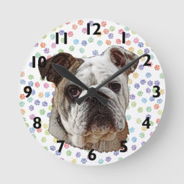Reloj de retrato de bulldog