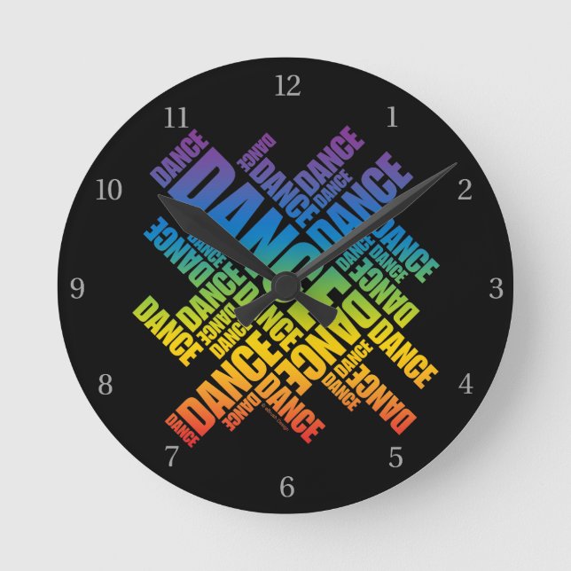 Reloj de ronda de baile tipográfico (Anverso)