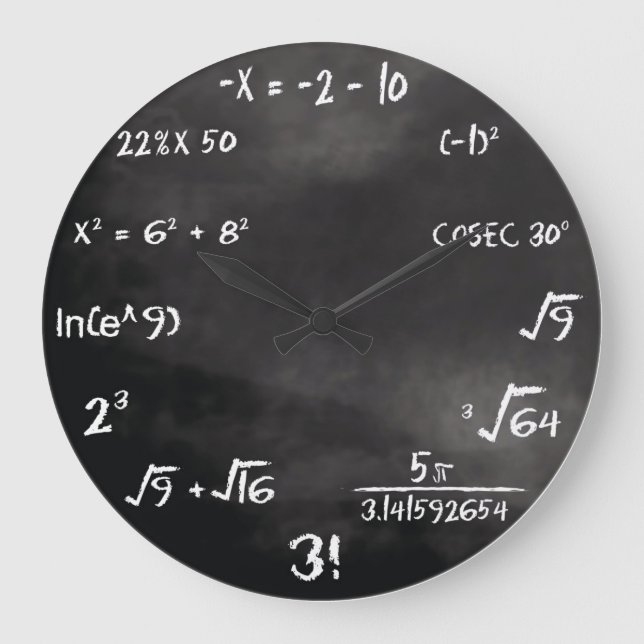 Reloj de ronda de preguntas matemáticas (Personali (Anverso)