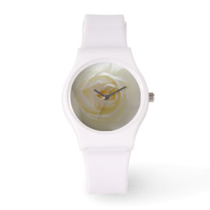 Reloj de rosa blanco Relojes de muñeca románticos