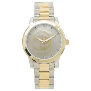 Reloj de rosa blanco Relojes de muñeca románticos