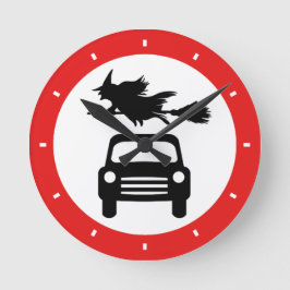 Reloj de Rótulo de carretera de brujas voladoras
