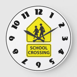 Reloj de Rótulo de cruce escolar