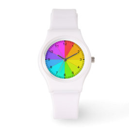 Reloj de rueda de color arco iris