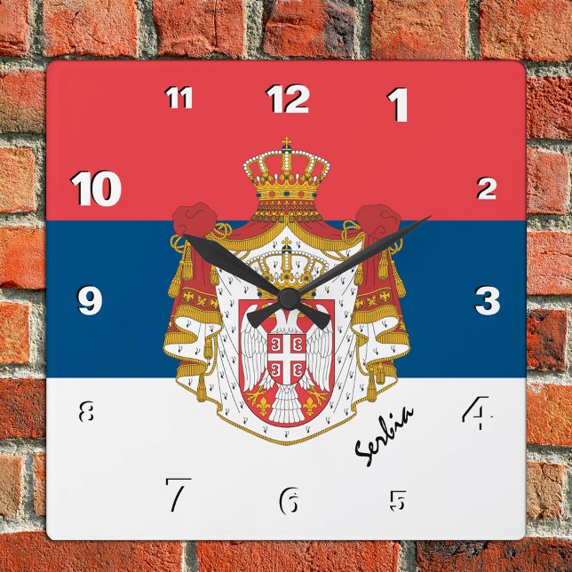 Reloj de Serbia, hogar patriótico, bandera serbia (Subido por el creador)