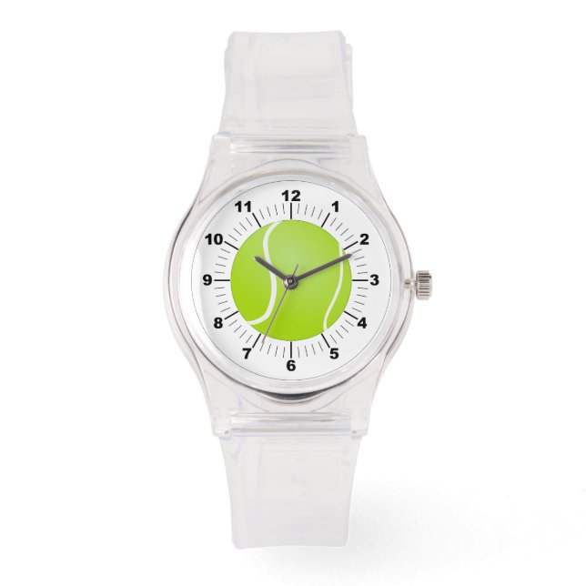 Reloj de silicona rosa para bolas de tenis de muje (Anverso)