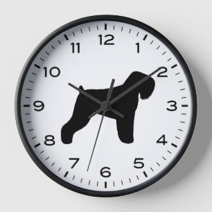 Reloj de silueta de la raza de perro Terrier Ruso