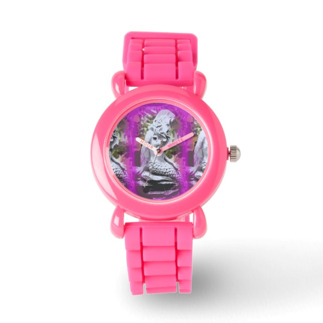 reloj de sirena rosa y púrpura (Anverso)