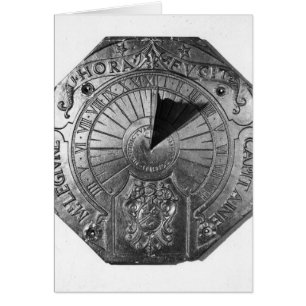 Reloj de sol portátil, del castillo 1756 de Sierk