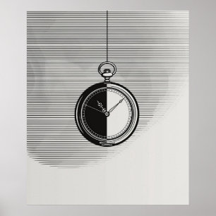 Reloj de Stopwatch, arte minimalista moderno