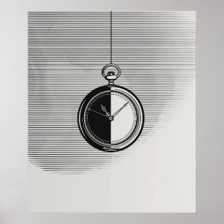 Reloj de Stopwatch, arte minimalista moderno
