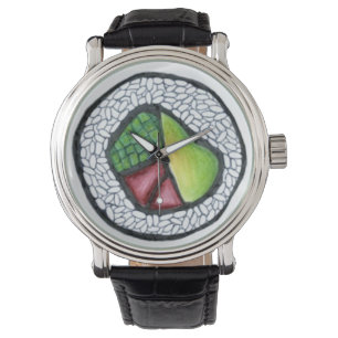 Reloj de sushi de comida japonesa a la vuelta de C